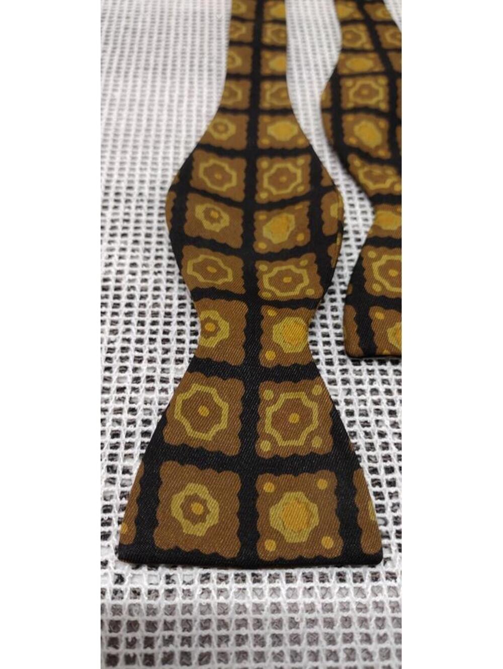 Vintage 1960s Silk Bow Tie Mid Century 1950s Adjustable DARK SHADOWS VICTORIAN